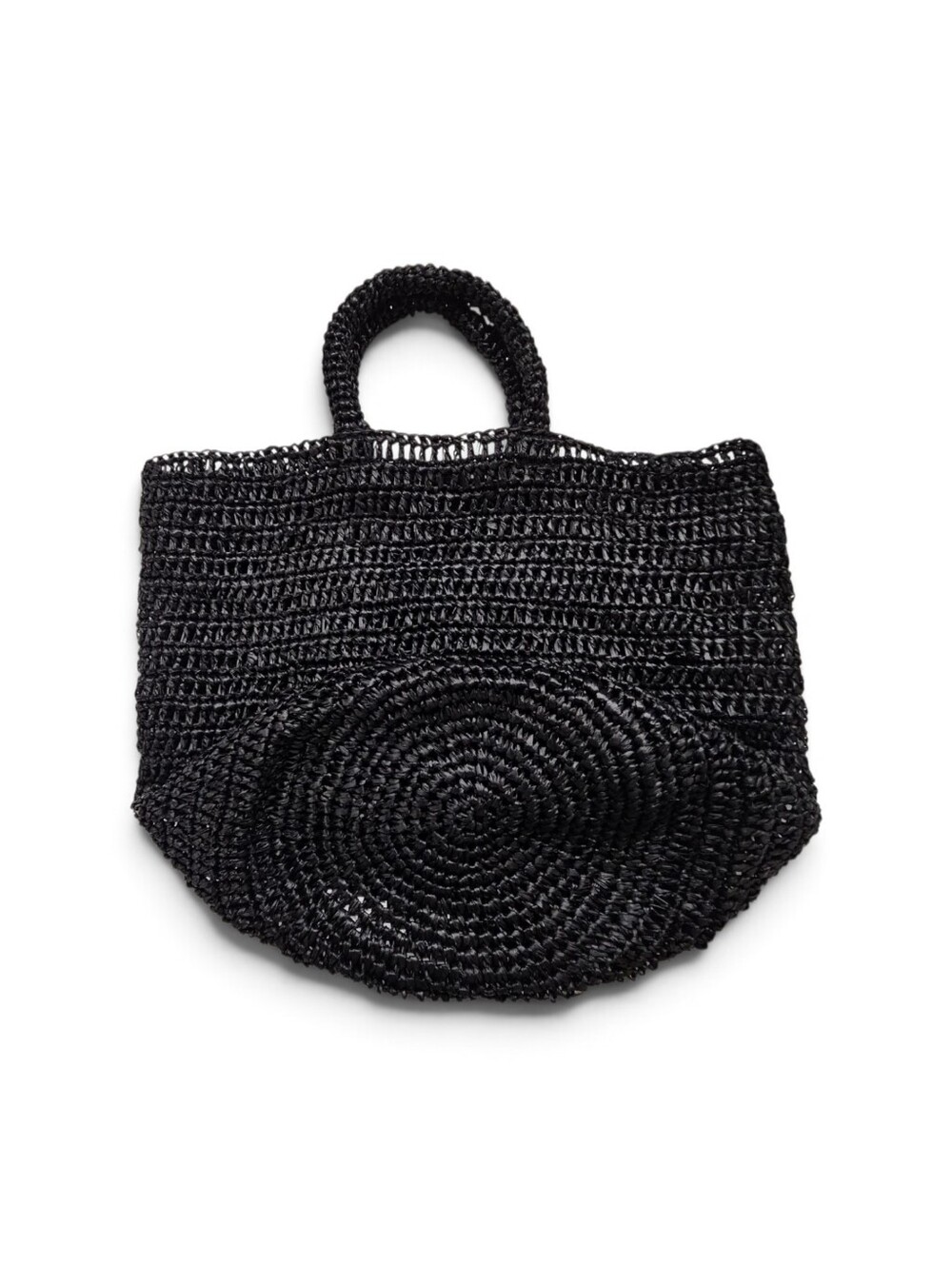 Jenni Kayne Woven Raffia Tote Bag In Black - Picture 6 of 8